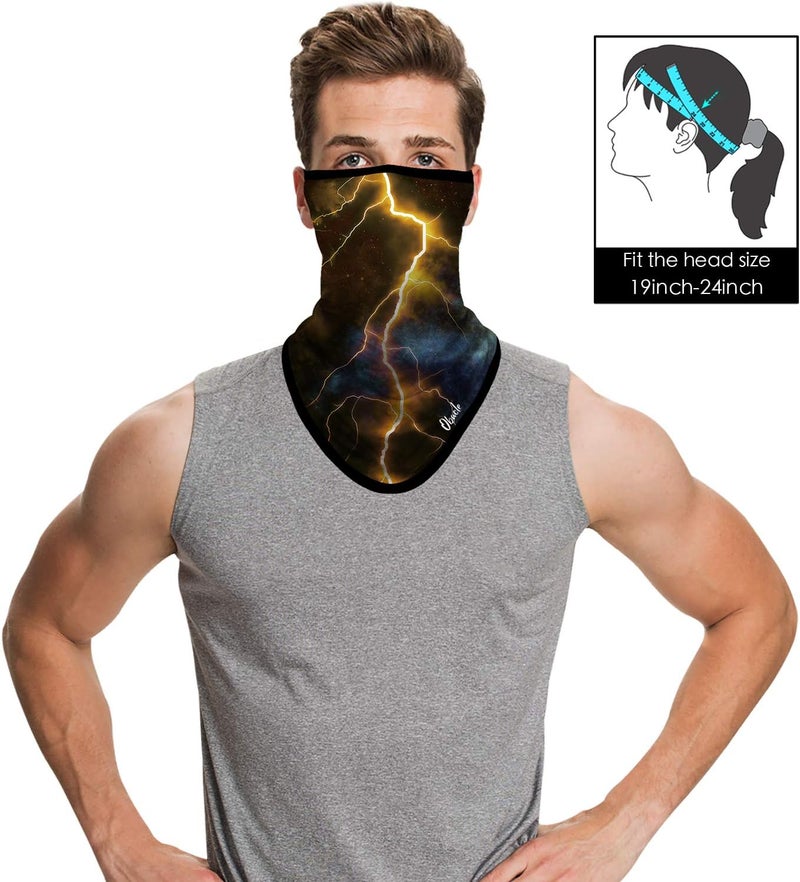 Obacle Bandana Face Mask with Ear Loops Neck Gaiter Face Mask Scarf Face Cover for Men Women - Image 2